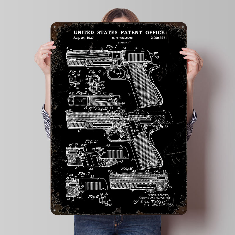 لوحة معدنية عتيقة بتصميم براءة - مراجعة Retro Gaming Gun وسعره