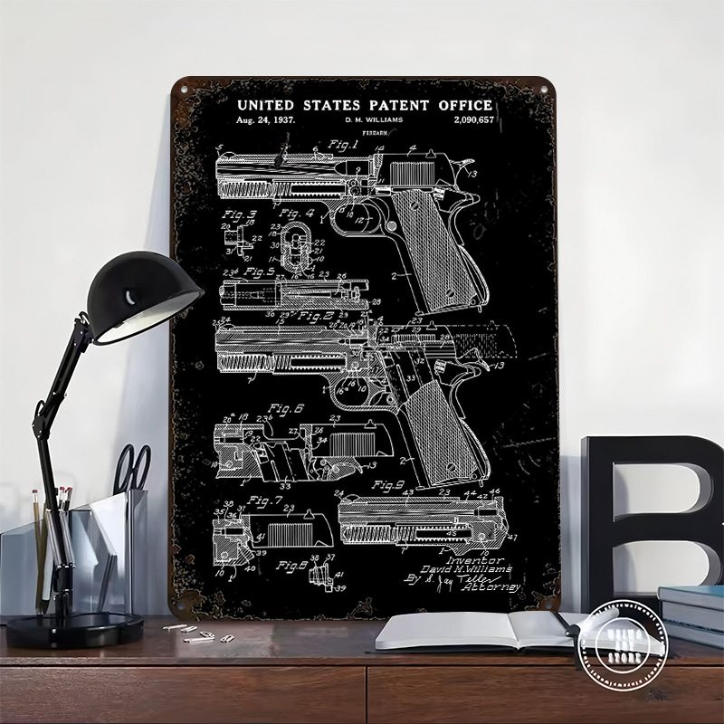 لوحة معدنية عتيقة بتصميم براءة - مراجعة Retro Gaming Gun وسعره