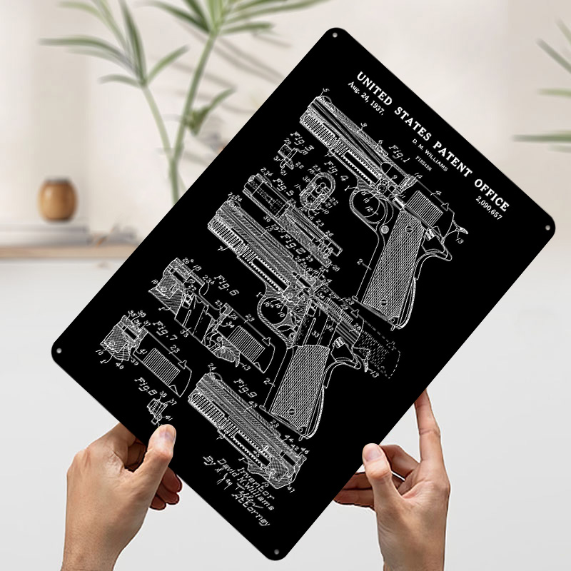 لوحة معدنية عتيقة بتصميم براءة - مراجعة Retro Gaming Gun وسعره