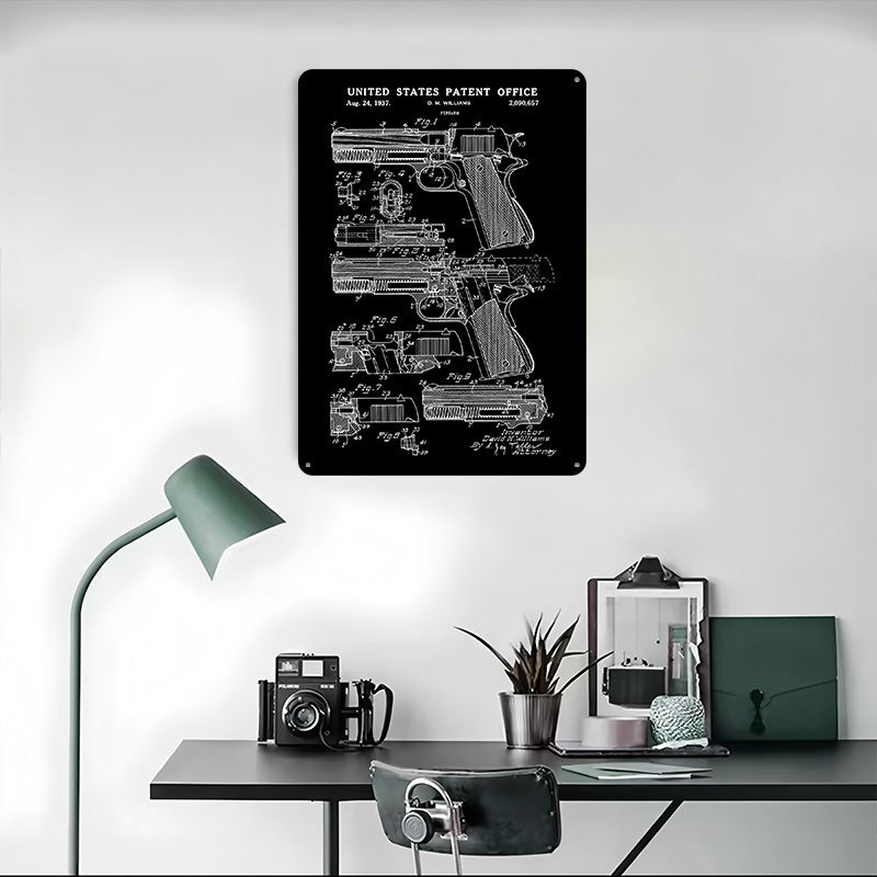 لوحة معدنية عتيقة بتصميم براءة - مراجعة Retro Gaming Gun وسعره